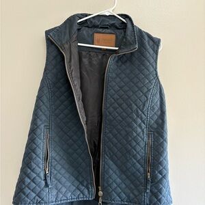 Outback Trading Company  Blue Vest with Zipper Pockets